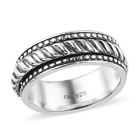 Boutique Jewelry - Sterling Silver Anxiety Ring  925 Sterling Silver Spinner Ring Fidget Ring  925
